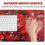Σετ Mouse Pad Gaming με Στήριγμα Καρπού 4 τεμάχια Red Van Gogh 2