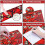 Σετ Mouse Pad Gaming με Στήριγμα Καρπού 4 τεμάχια Red Van Gogh 3