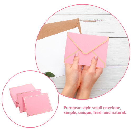 FRCOLOR 50Pcs Empty Cards Small Envelopes Multi-function Wedding Envelopes Decorative Invitation Envelopes 2