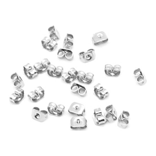 500 fermoirs de boucles d'oreilles en acier inoxydable 1
