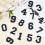 Toppe numeriche termoadesive da 0 a 9, in feltro nero, 50 pezzi 4