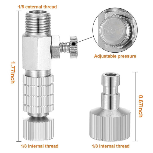 Alloy Airbrush Quick-Release Hose Connector Kit 1