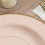 25Blush13" Στρογγυλά χάρτινα πιάτα μιας χρήσης με μεταλλικό περίγραμμα για πάρτι 5