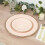 25Blush13" Στρογγυλά χάρτινα πιάτα μιας χρήσης με μεταλλικό περίγραμμα για πάρτι 7