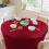 Round Polyester Tablecloth with 4 Elastic Corners 3