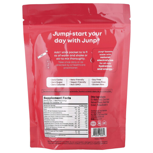 JUNP Υδρολίπωση, Ηλεκτρολύτες Πώλντερ Μίξ, Wild Berry, 20 Stick Packs, 0,13 oz (3,8 g) Each 1
