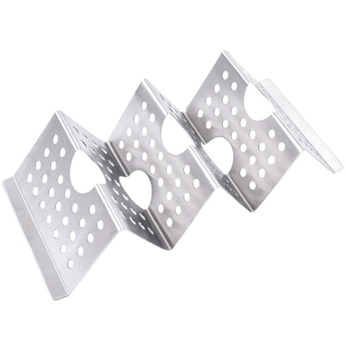 Tacoholder i rustfrit stål – 22 cm, stabil base 2