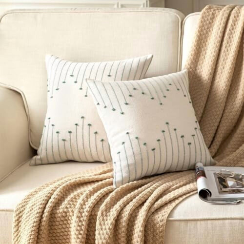 Fodere per cuscini in cotone stile boho, 12x20 cm, set da 2 2