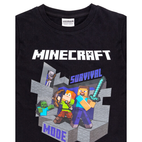 Minecraft Minecraft Short Sleeved T-Shirt (Boys Black) 2