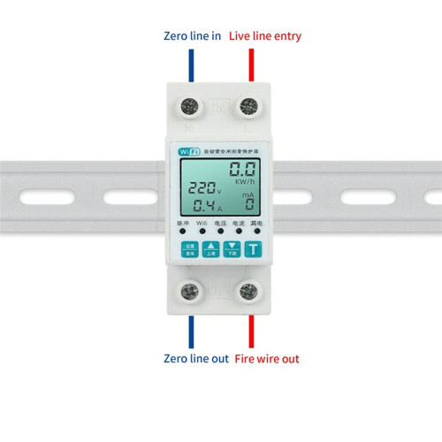 Tuya WiFi Electricity Meter 11-In-1 LCD  Meter Auto-Reclosing over Under Voltage Current Protector Timer 2