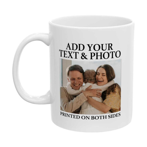 Κούπα καφέ Diy Photo Custom 11Og Εξατομικευμένη κεραμική κούπα διπλής όψης, κατάλληλη για 1