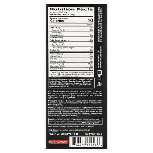 BPN, Electrolytes, Hydration Drink Mix, Salted Watermelon, 30 Packets, 0.21 oz (6 g) Each 1