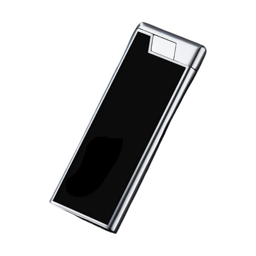 Refillable metal lighter slim wind-resistant butane flame 1
