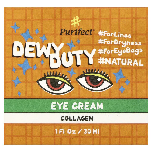 Purifεκτ, Dewy Duty, Κρέμα Μάτιων με Κολάτζην, 1 fl oz (30 ml) 1