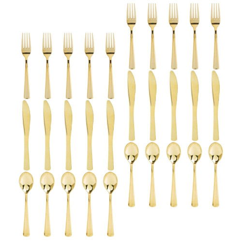 Plastic silverware set disposable 1 set 1