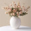 Large White Ceramic Vase, Rustic Farmhouse Style, 11" 4