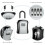 Boîte à clés murale portable avec code à combinaison réinitialisable – Compatible avec le rangement des clés de secours à la maison, au 4
