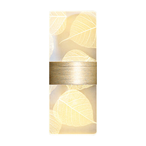 Acrylic Wall Light Gold 27x10cm Warm LED Sconce 1