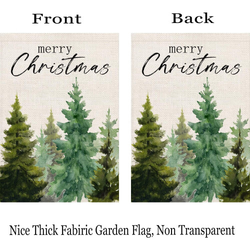 Christmas Tree House Flag 28x40 Inch Double-Sided 1
