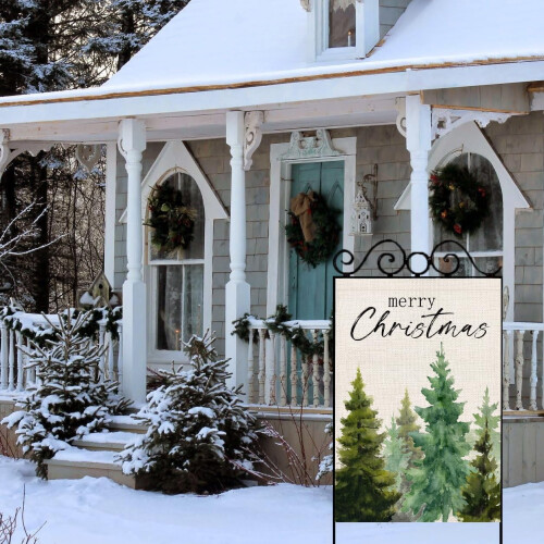 Christmas Tree House Flag 28x40 Inch Double-Sided 2