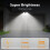 Refletor LED com sensor de movimento para exterior, 24W, 2 cabeças, branco 2