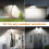 Refletor LED com sensor de movimento para exterior, 24W, 2 cabeças, branco 7