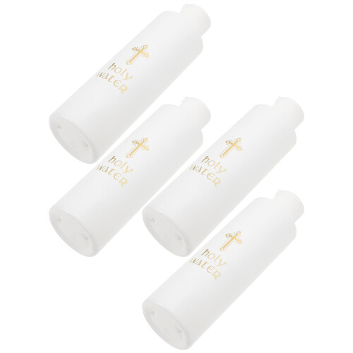 Φορητά λευκά ιερά μπουκάλια Homoyoyo4-Pack με καπάκια ασφαλείας, δοχεία ταξιδιού για 2