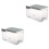 Rice Storage Bin with Lid, PP Plastic, 20 lb, Grey 2