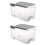 Rice Storage Bin with Lid, PP Plastic, 20 lb, Grey 4