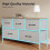 Levede 5-Drawer Fabric Chest Dresser Light Grey 3