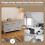 Levede 5-Drawer Fabric Chest Dresser Light Grey 4