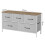 Levede 5-Drawer Fabric Chest Dresser Light Grey 6