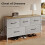 Levede 5-Drawer Fabric Chest Dresser Light Grey 8