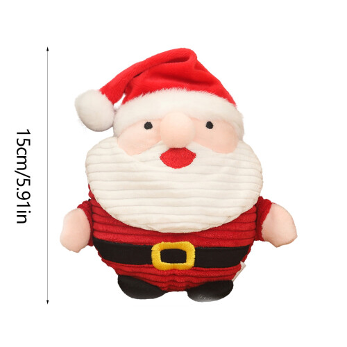 Pluche kerstman 15 cm interactief hondenspeelgoed 2