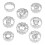 Metal Cookie Cutter Set 8-Piece Assorted Shapes 5