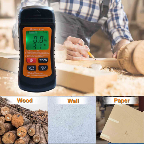 Portable Wood Moisture Meter Tester – Compatible with Leeofty 1