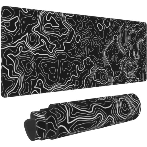 Τοπογραφικός Χάρτης Μεγάλο Mouse Pad Μακρύ Πατάκι Γραφείου για Κορίτσια Γυναίκες 1
