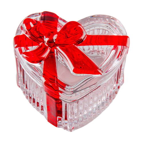 Crystal Glass Candy Jar with Lid – Red, 1 Piece 1