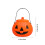 Halloween pompoen snoepemmer van plastic, 16 cm 3