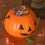 Halloween pompoen snoepemmer van plastic, 16 cm 2
