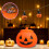 Halloween pompoen snoepemmer van plastic, 16 cm 4