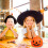 Halloween pompoen snoepemmer van plastic, 16 cm 5