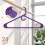 Heavy Duty Plastic Clothes Hangers – Purple – 24 Pack 2