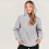 Damen Herbstoberteile, Langarm-Kapuzenpullover, einfarbig, locker geschnitten, lässig, Basic-Hoodie, Grau 5