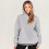 Damen Herbstoberteile, Langarm-Kapuzenpullover, einfarbig, locker geschnitten, lässig, Basic-Hoodie, Grau 6