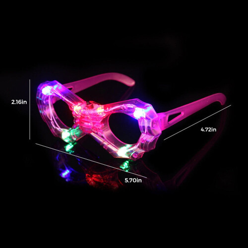 Συσκευασία 10 γυαλιών LED με λάμψη – Γυαλιά ηλίου Neon Party 1