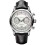 (Silver shell, white surface) Men's casual five-finger quartz watch with leather strap 1