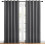 Blackout Curtains 34x60 in Grey with Silver Grommets (2 pcs) 2