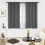 Grey Blackout Curtains with Silver Wave Dot Print, 52x45 2