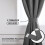 Grey Blackout Curtains with Silver Wave Dot Print, 52x45 4